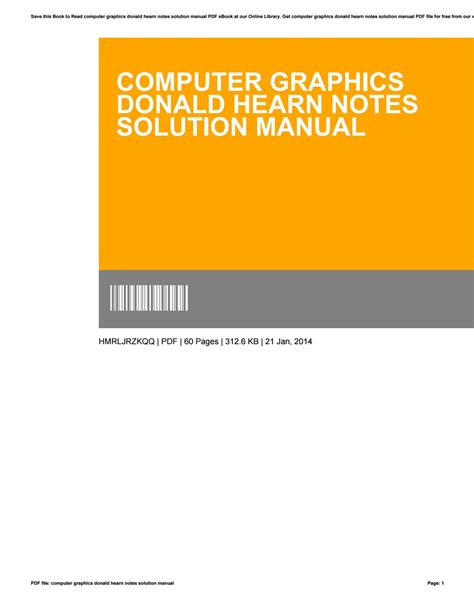 Computer graphics donald hearn notes solution manual. - Sheldon axler lineare algebra richtig gemacht lösungen handbuch.