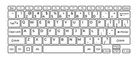 Computer keyboard matrix.  Among the sea of keys, from the ubiquitous QWERTY layou...
