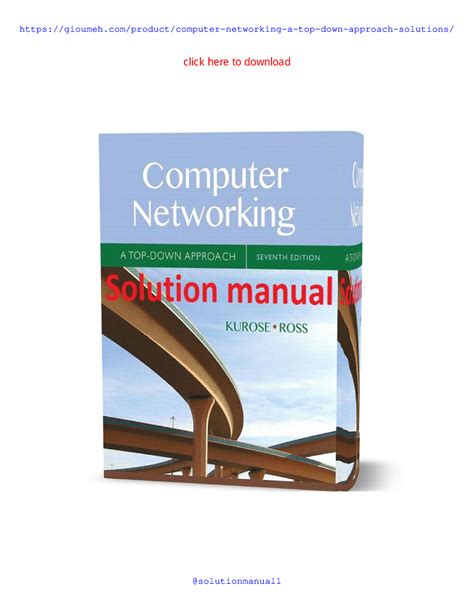 Computer networking kurose ross solutions manual. - Manuale di ricarica serria 4a edizione.