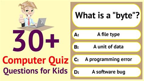 Computer quiz questions with answers for class 4.  It tests knowledge on topics like RAM, CPU...