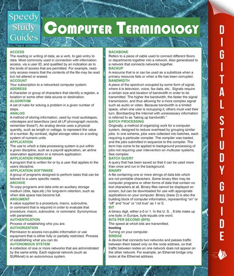 Computer terminology speedy study guides by mdk publishing. - Diesel fired rotary ovens maintenance manual.