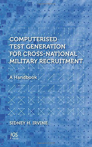Computerised test generation for cross national military recruitment a handbook. - Il manuale di oxford di psicologia positiva e disabilità.