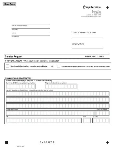 Computershare canada transfer forms. One stop solution for registry in...