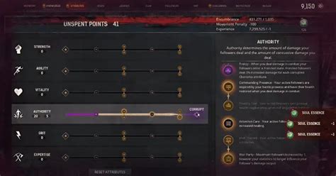 Conan exiles authority. Always take at least 5 on each vitality, agility and strength. When you are farming or building you go 20 on expertise. When you are capturing and leveling thralls you go 20 on authority. When you are fighting bosses or other players you go 20 on each: strength and agility for damage (glass cannon); strength and vitality for sustain (bruiser ... 