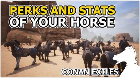 Conan exiles horse stats. However when you look at a horse now the attribute bonuses say "max str dmg bonus, max agility dmg bonus, vitality health bonus, and grit armor bonus.". Therefore I believe with the new system, natural grit ability (since unaffected by food) determines armor, vitality alone affects health, and str + agility equal damage output when trampling. 