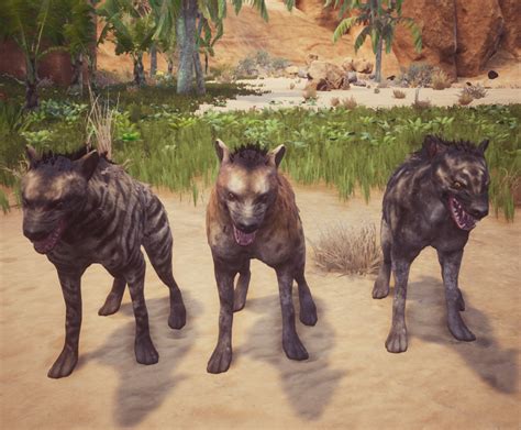 Conan exiles hyena pet. One problem those, will my pets be nude, we need pet clothing. With the first beginners pen I put in 4 deer and they all survived. Built the middle sized pen for a single hyena and an amored pen for a bear. Then had to log out and both the Hyena and bear no longer reacted to any food placed into their pens. 