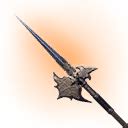 When this weapon was recovered from the body of the King Below, it had adjusted in size to fit human hands. Clearly magical in nature, the haft of the polearm is engraved with the runes that give it the name, Kingslayer. The oddly shaped blade makes it more like a long-handled sword than a spear, yet it is balanced perfectly in the hands, as if eager to seek …. 
