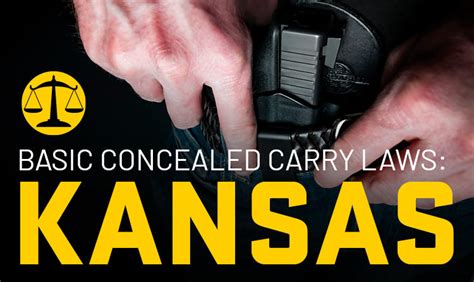 Concealed carry laws in kansas. May 25, 2022 · Kansas: Anyone over age 21 is allowed to carry a concealed firearm without a license or permit. Those aged 18-21 can do so with a concealed carry permit. Those aged 18-21 can do so with a ... 