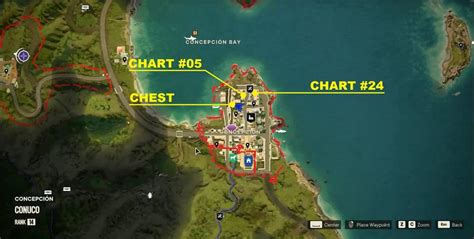 Concepcion Criptograma Chest & Charts Locations Conuco, El Este