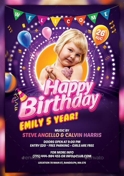 Concept 25+ Birthday PSD Template Free