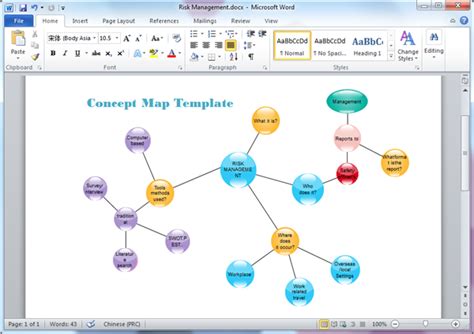 Concept Map Microsoft Word Template