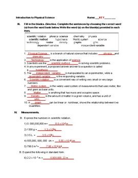 Concepts And Challenges In Physical Science Worksheet Answers