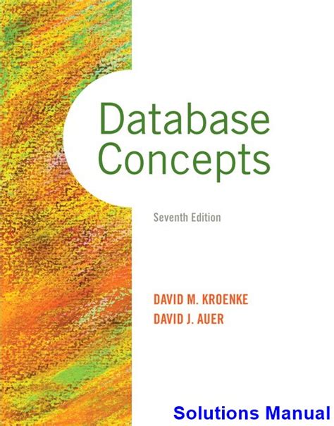 Concepts of database 7th edition solution manual. - Csec english sba student guide workbook.