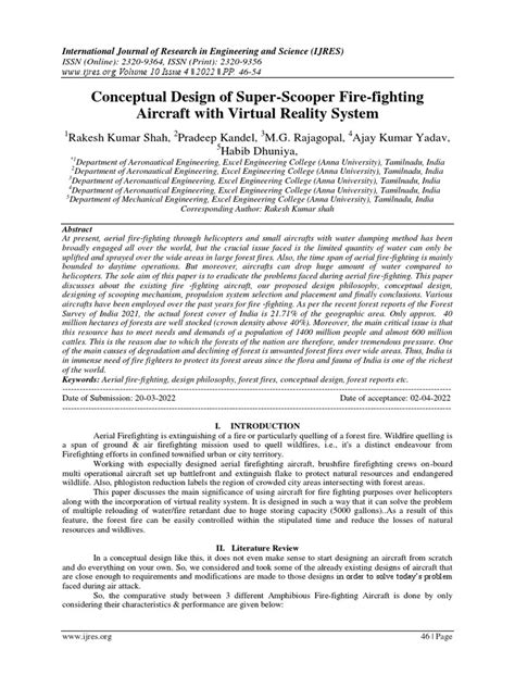 Conceptual Design of Super-Scooper Fire-fighting Aircraft with