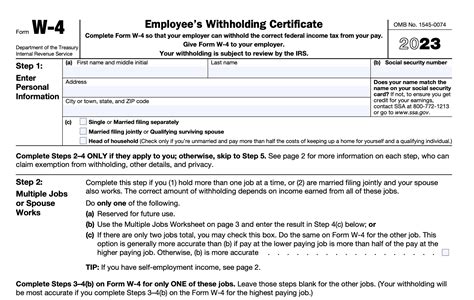 Concerning Form W-4, Employee