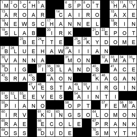 The crossword puzzle of The Province is f