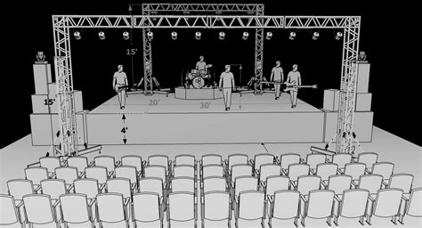 Concert Stage Drawing