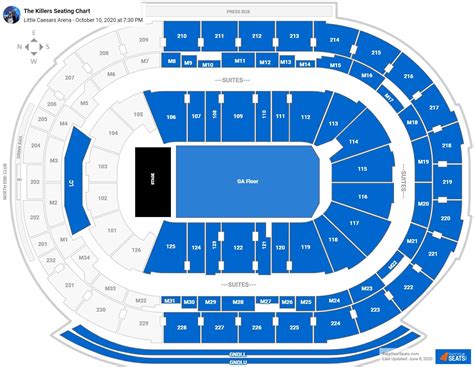 Seating chart for the Detroit Pistons and other basketball events. Little Caesars Arena seating charts for all events including basketball. Section 205. Seating charts for Detroit Pistons, Detroit Red Wings..