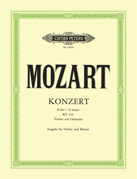 Read Concerto No 3 In G K216 Schirmer Library Of Classics Volume 158 Score And Parts By Wolfgang Amadeus Mozart