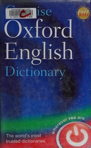Read Online Concise Oxford English Dictionary By Angus Stevenson