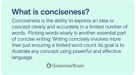 Concisenness meaning