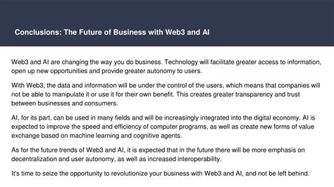Conclusion: Embracing the AI Revolution in Web3