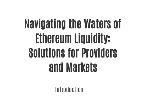 Conclusion: Navigating the Ethereum Waters