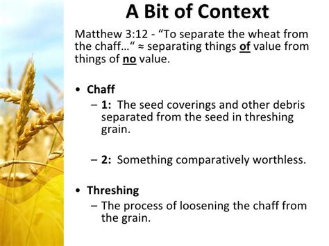 conclusion: separating wheat