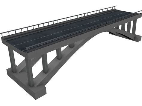 Concrete Bridge 3D Model 3DCADBrowser