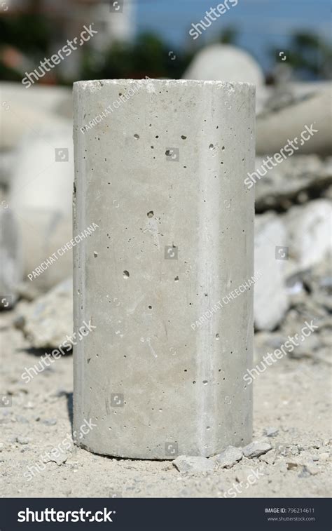 Concrete Cylinder Concrete Cube Compressive Strength Stock Photo