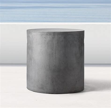 Concrete Cylinder Side Table