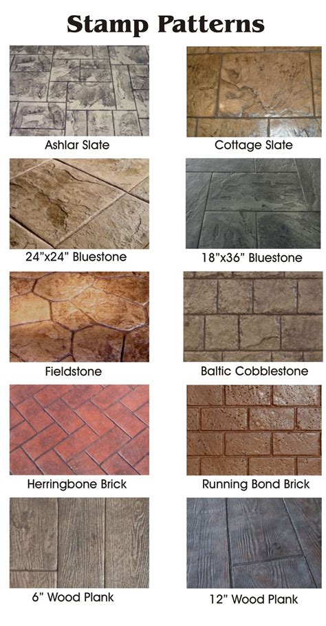 Concrete Flooring Color Charts and Patterns Custom Concrete Solutions