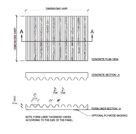 Concrete Form Liner View Specifications & Details of Industrial