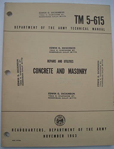 Concrete and masonry repairs and utilities tm5 615 technical manual. - Handicap go volume 4 nihon kiin handbook.
