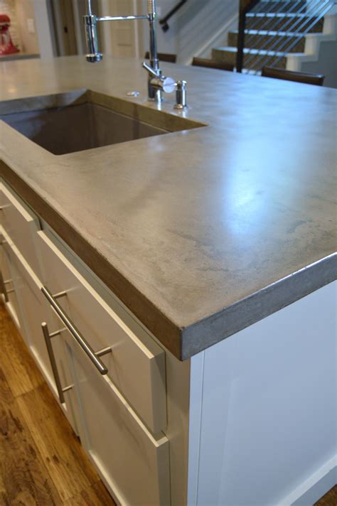 Concrete countertops. Concrete countertops can fit any style and have many functions. Though both Silvas and Cheng note that modern styles dominate the concrete countertop trend, the versatility of concrete allows designers to get creative. Designing a rounded bull-nose countertop can create a soft contemporary look, while including etch details … 