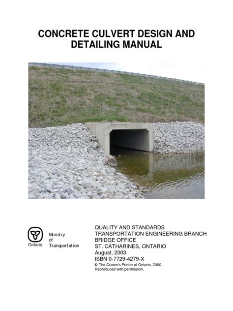 Concrete culvert design and detailing manual. - Comunidades de españa y del perú..