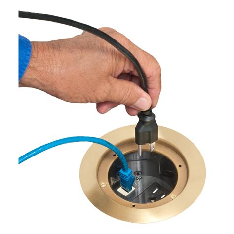 Concrete floor box.  Arlington FLBC4580 Recessed Power and Data Round ...