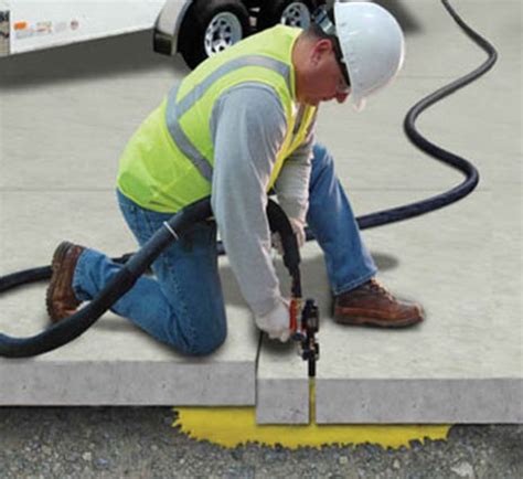 Concrete leveling foam. Polyurethane Foam: Polyurethane foam is one of the most advanced techniques for raising and levelling concrete, and it’s also one of our specialties. It is 1/50th the weight of grout, and can support the weight of a vehicle in less than an hour. The holes drilled for pumping are only 5/8″ and can be placed up to 5 feet apart. 