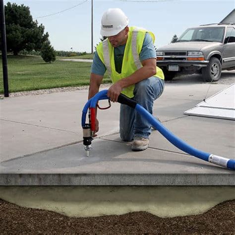 Concrete lifting. The foam concrete lifting process can be mess-free due to its self-contained nature. This is ideal for spaces that require clean, nearly dust-free applications, like surgical wings of hospitals. However, if the foam happens to leak out and get stuck on the concrete or surrounding surfaces, it can cause chemical stains that can be very difficult ... 