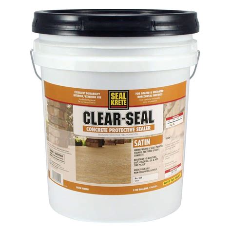 Concrete sealer menards. Prevents water damage. Coating resists mildew and UV damage. Helps maintain natural color of surface. Dries clear. Use on: pavers, brick, concrete, stone, stucco, clay and quarry tile. Low-VOC formula ideal for use on wood, concrete and brick. 5 gal. container waterproofs up to 1000 sq. ft. Clear finish maintains the surface's original color ... 