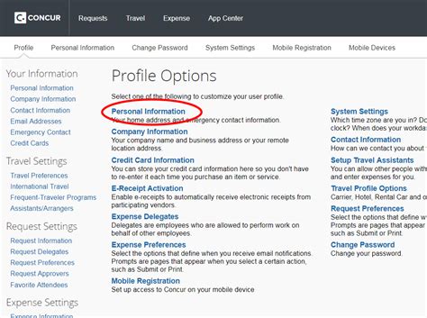 Jul 23, 2021 · SETTING UP YOUR USER PROFILE IN CONCUR Last updated: 07/23/2021 Page 1 of 10 Initial Employee Profile Setup New Concur users will need to sign into Concur using OSU’s Single Sign on Portal (SSO) before they are able to setup their initial profile. Upon successful login, you can modify your user profile and add additional information. . 
