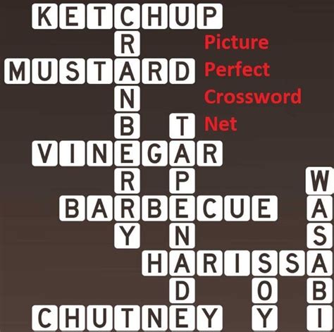 Condiments Picture Perfect Crossword
