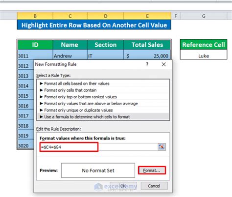 Conditional Formatting in Excel based on the contents of another cell