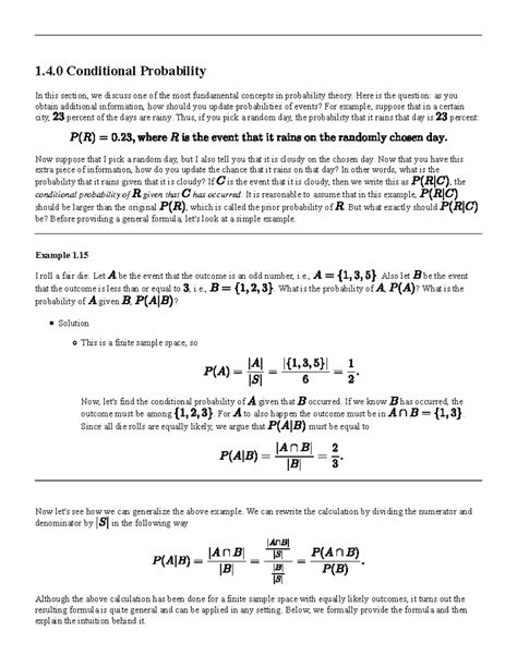 Conditional Probability Formulas Calculation Chain Rule Prior Probability