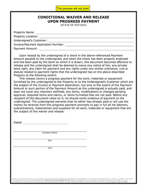 Conditional Waiver And Release Fill and Sign Printable Template