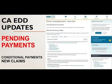 Conditional payments edd. happyday0923 • 2 yr. ago. Conditional payment: EDD is going to release payments to claimants who are stuck in pending waiting for a determination interview. The issue will remain on claim but payments will be released. You will still have to have interview and if claim is deemed invalid you will have to repay funds back to EDD. 