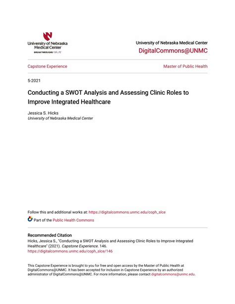 Conducting a SWOT Analysis and Assessing Clinic Roles to …