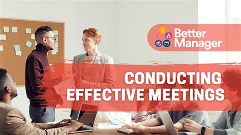 Effective meetings are a great opportunity to align people around common goals. They engage teams, generate ideas, structure projects, create energy and build forward momentum. As meeting leader, you also have a great opportunity to demonstrate your leadership and management skills. For example, you can build your reputation, be seen as someone .... 