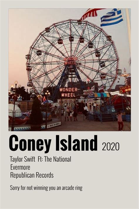 Coney island lyrics. Subscribe to Taylor Swift: https://youtube.com/c/TaylorSwift Subscribe To The National: https://youtube.com/c/thenational Listen to Taylor Swift, The Nation... 