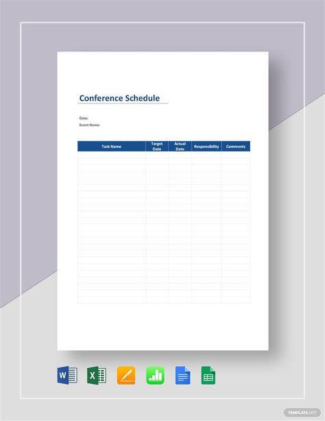 Conference Schedule Examples 10+ Samples in PDF DOC Google Docs